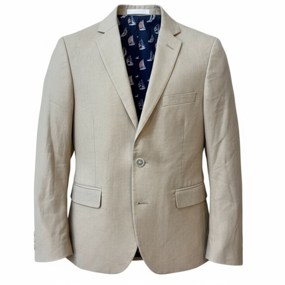 Lauren Ralph Lauren Other - Lauren Ralph Lauren Boys Classic Suit Jacket Blazer Khaki crème tan linen 12R